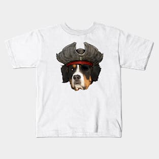 Bernese Mountain Dog Pirate Kids T-Shirt